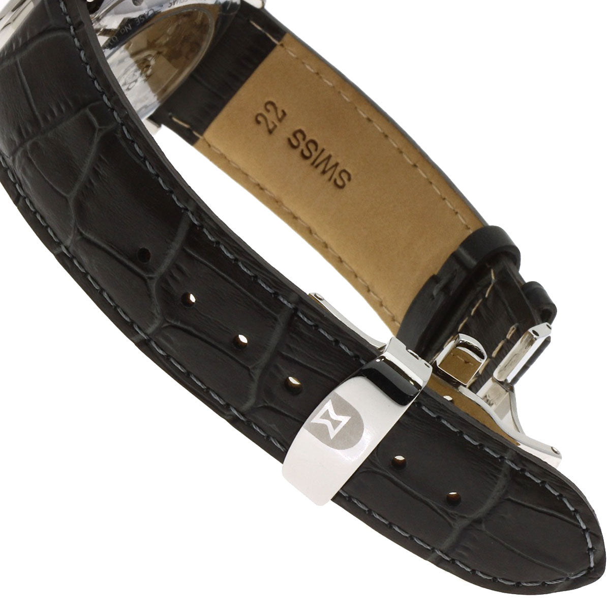 EDOX Les Bemonts Chronograph Watches 01120-3-BUIN Stainless Steel/Leather mens