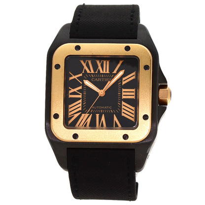 CARTIER Santos 100LM Watches W2020009 Stainless Steel/Fabric xLeather mens
