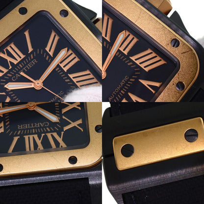 CARTIER Santos 100LM Watches W2020009 Stainless Steel/Fabric xLeather mens