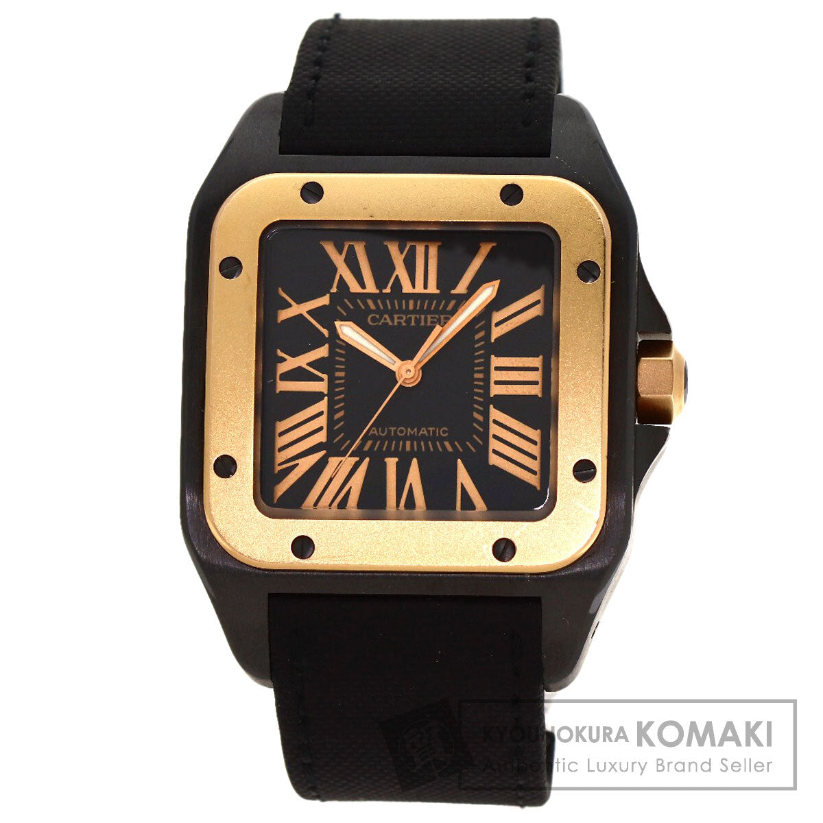 CARTIER Santos 100LM Watches W2020009 Stainless Steel/Fabric xLeather mens