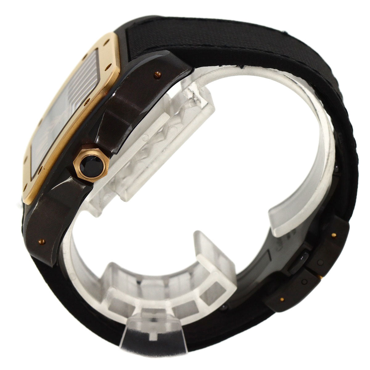 CARTIER Santos 100LM Watches W2020009 Stainless Steel/Fabric xLeather mens