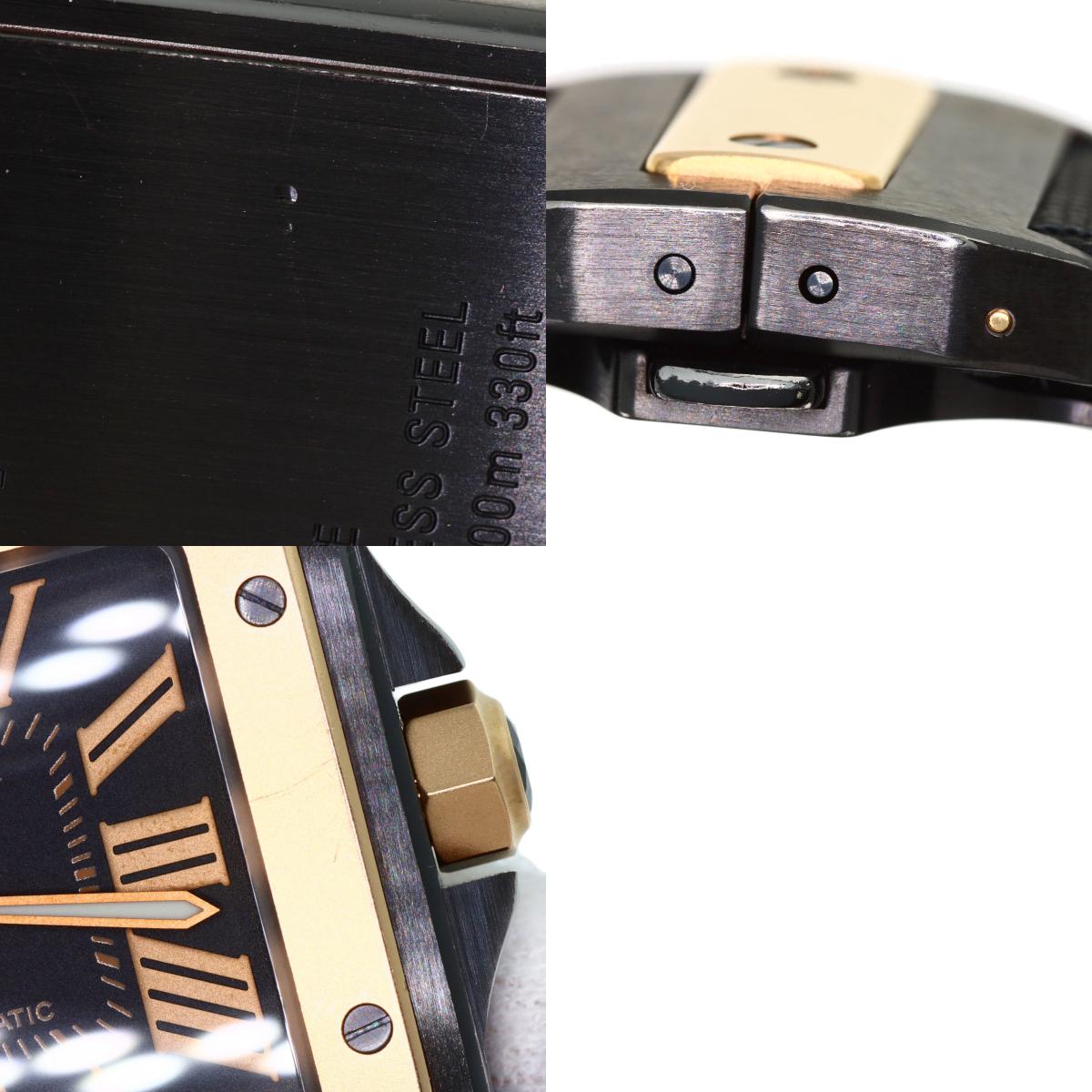 CARTIER Santos 100LM Watches W2020009 Stainless Steel/Fabric xLeather mens