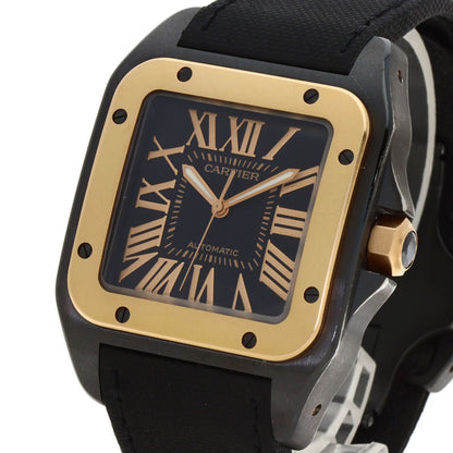 CARTIER Santos 100LM Watches W2020009 Stainless Steel/Fabric xLeather mens