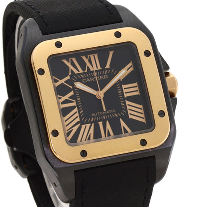 CARTIER Santos 100LM Watches W2020009 Stainless Steel/Fabric xLeather mens