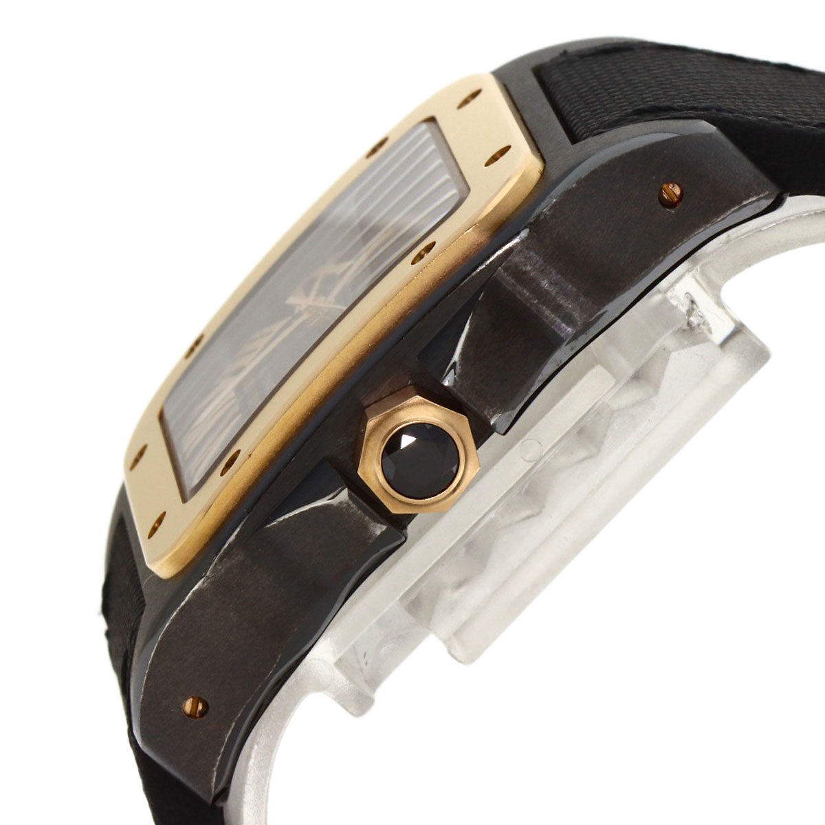 CARTIER Santos 100LM Watches W2020009 Stainless Steel/Fabric xLeather mens