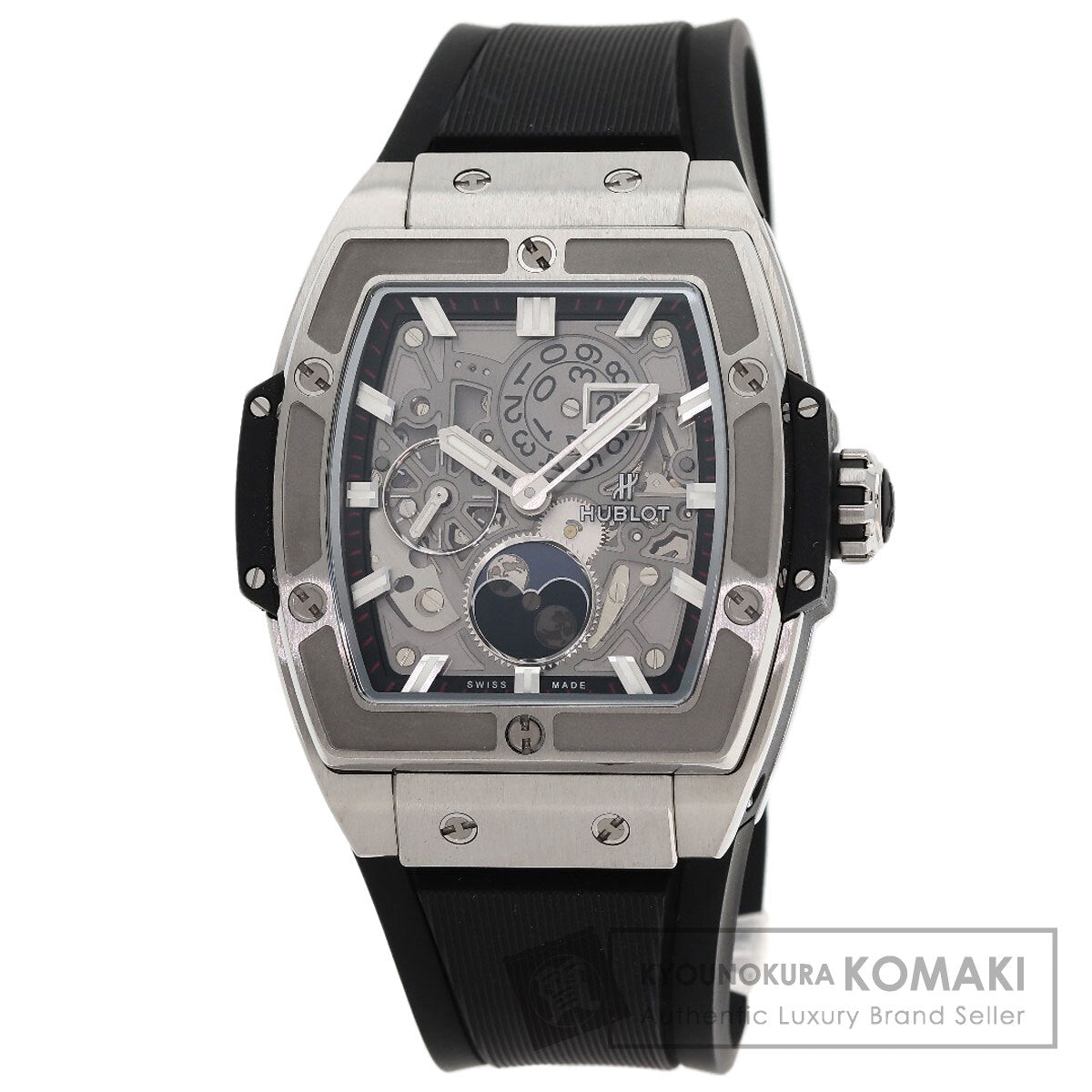 HUBLOT Spirit of Big Bang Moonphase Watches 647.NX.1137.RX Titanium/Rubber mens