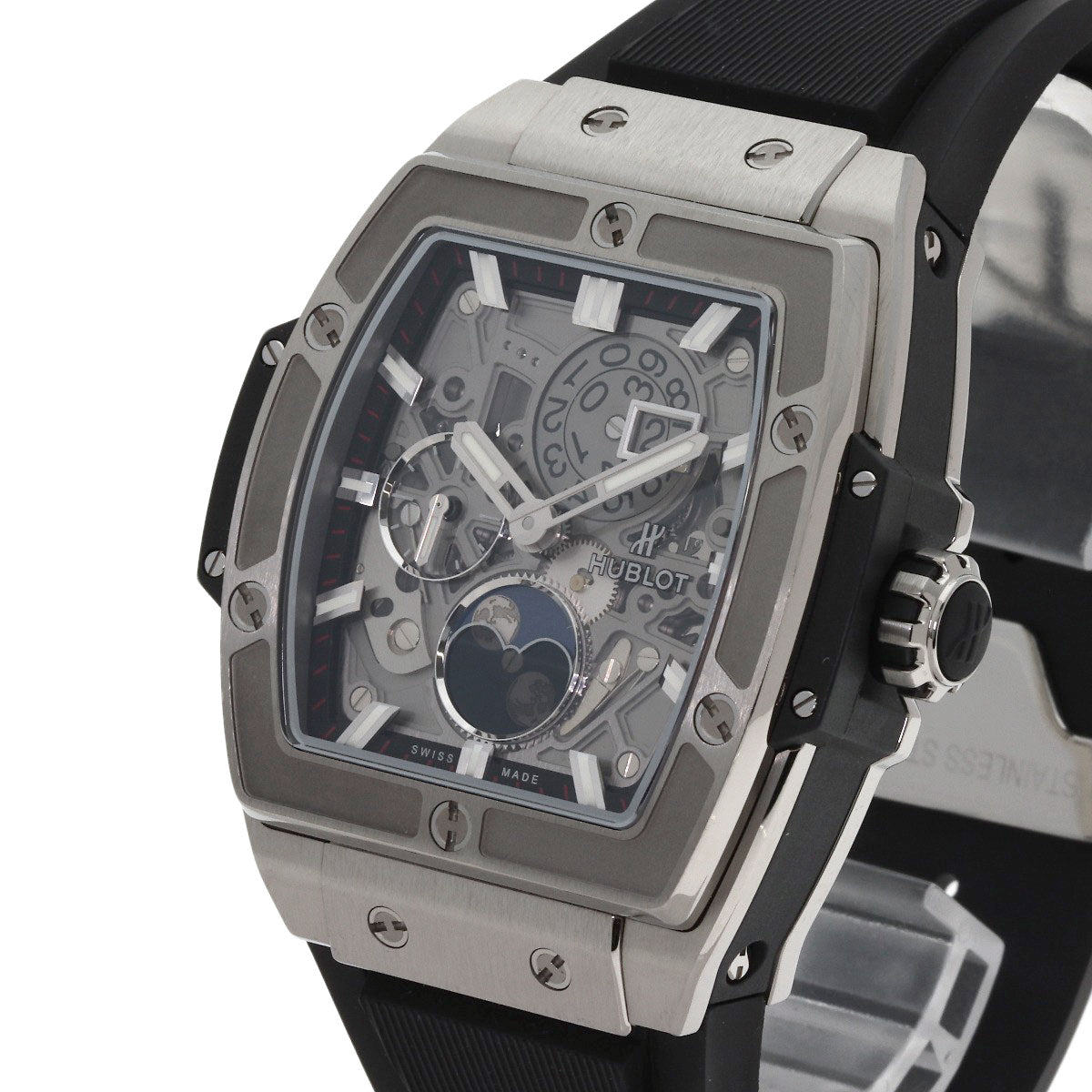 HUBLOT Spirit of Big Bang Moonphase Watches 647.NX.1137.RX Titanium/Rubber mens