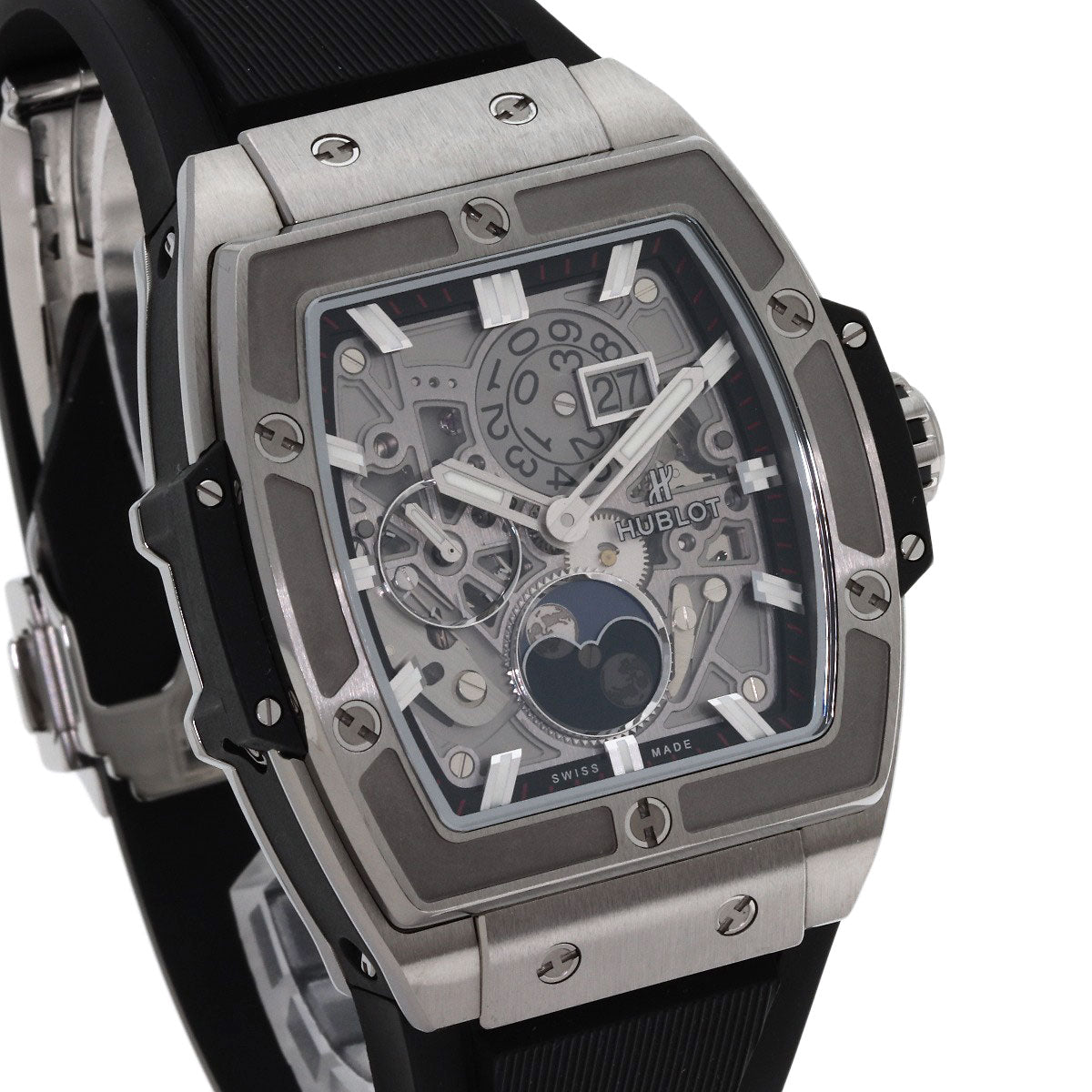 HUBLOT Spirit of Big Bang Moonphase Watches 647.NX.1137.RX Titanium/Rubber mens
