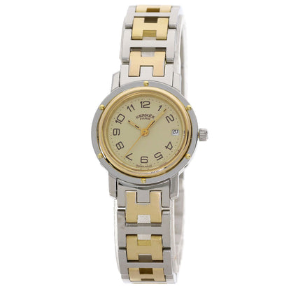 HERMES Clipper Watches Stainless Steel/SSxGP Ladies