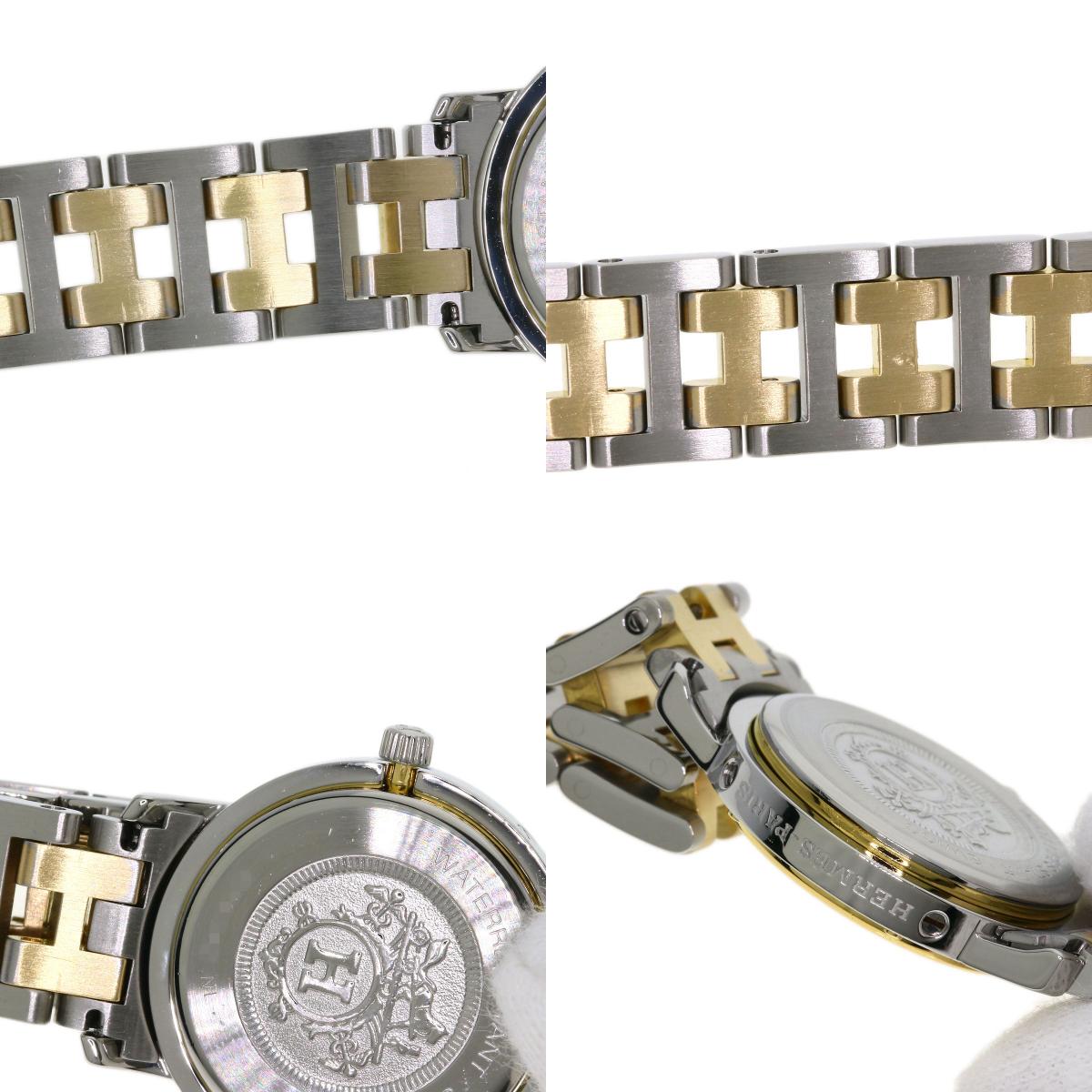 HERMES Clipper Watches Stainless Steel/SSxGP Ladies