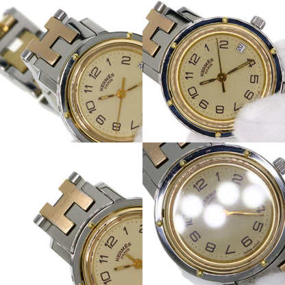 HERMES Clipper Watches Stainless Steel/SSxGP Ladies