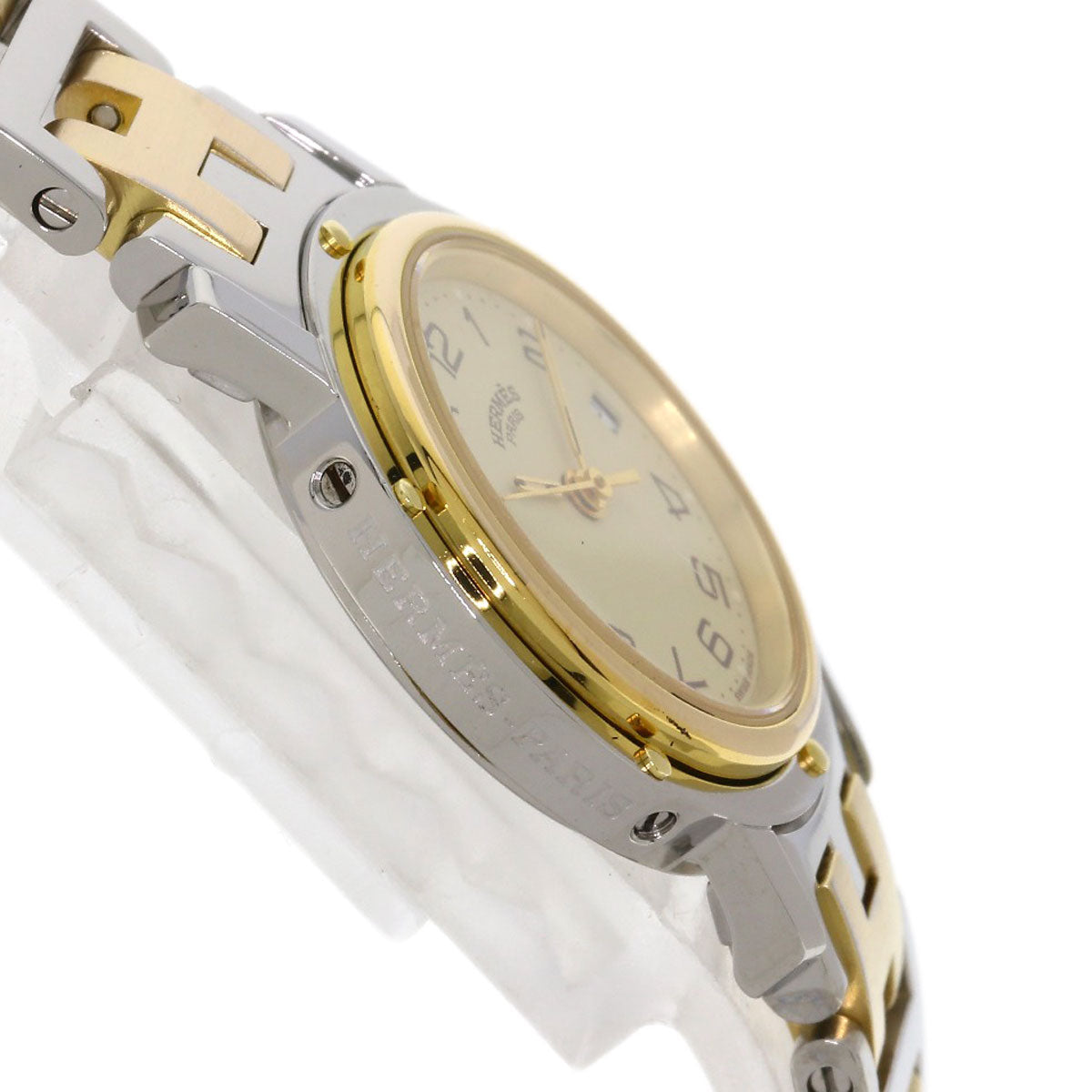 HERMES Clipper Watches Stainless Steel/SSxGP Ladies