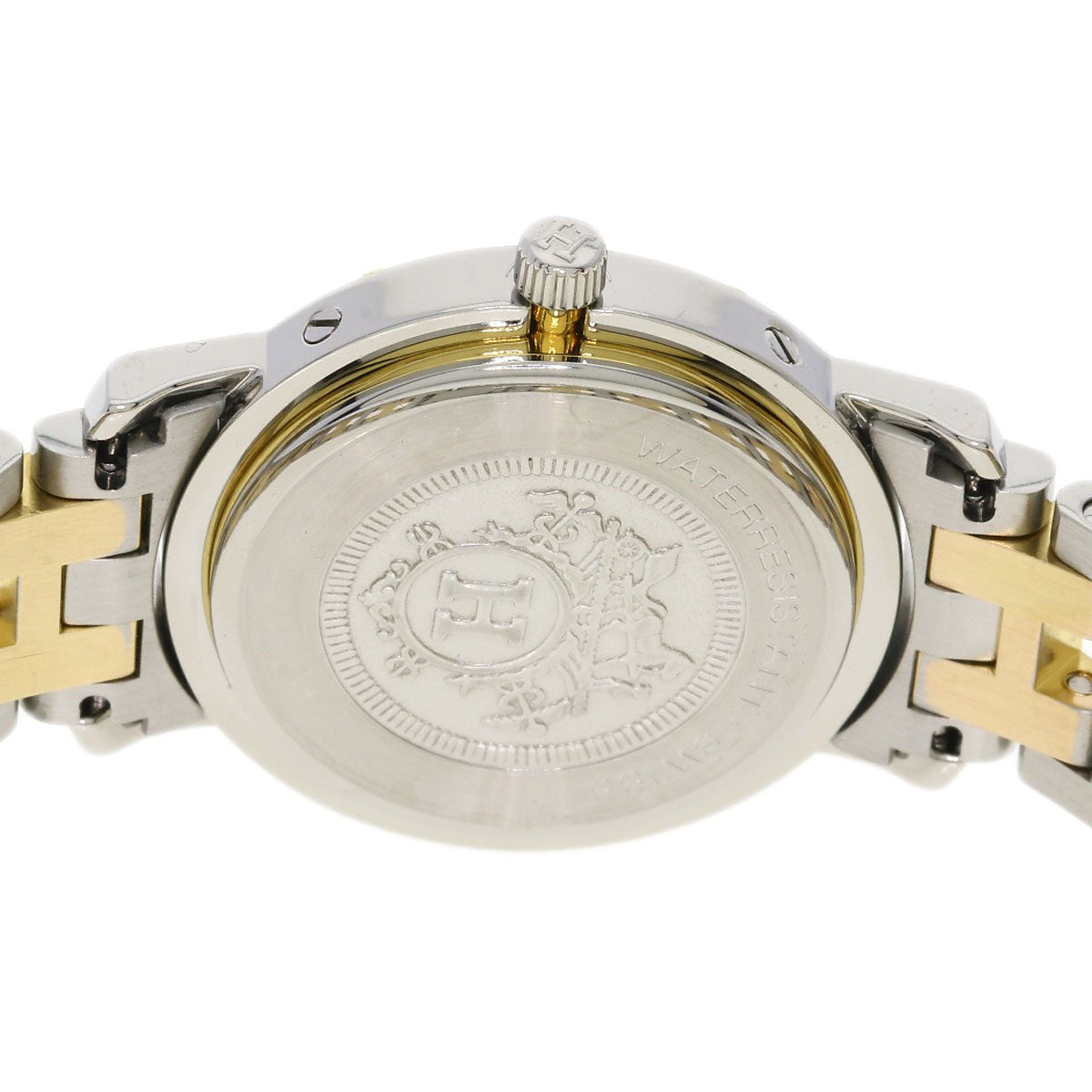 HERMES Clipper Watches Stainless Steel/SSxGP Ladies