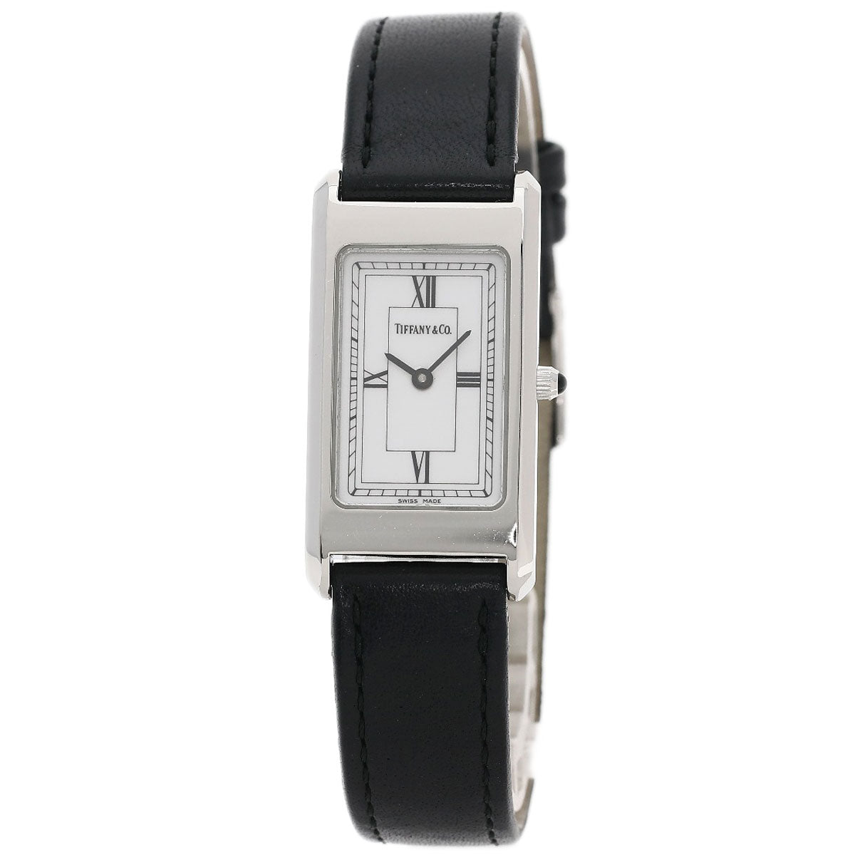 TIFFANY&Co. Classic square Watches Stainless Steel/Leather Ladies
