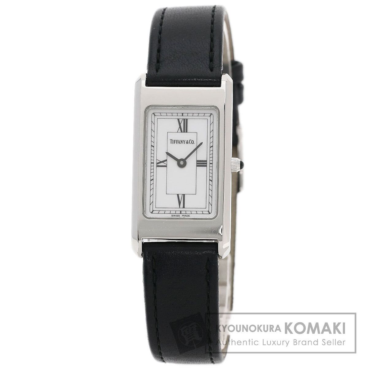 TIFFANY&Co. Classic square Watches Stainless Steel/Leather Ladies
