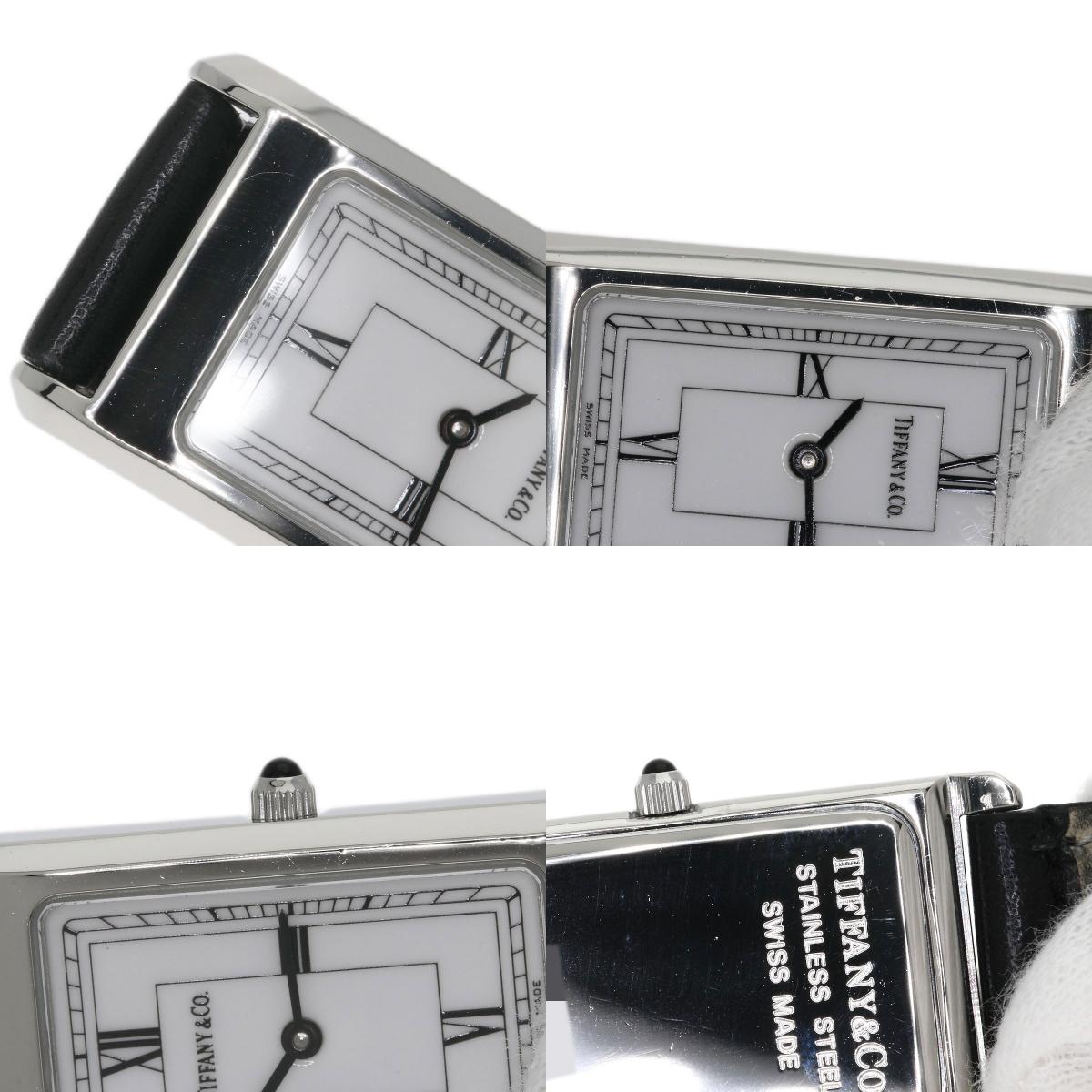 TIFFANY&Co. Classic square Watches Stainless Steel/Leather Ladies
