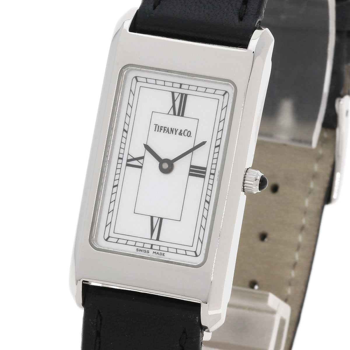 TIFFANY&Co. Classic square Watches Stainless Steel/Leather Ladies