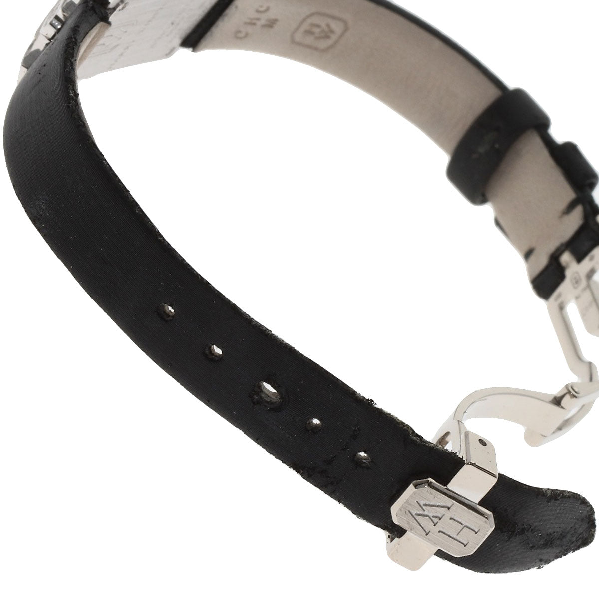 HARRY WINSTON Avenue C Mini Watches AVCQHM16 K18 White Gold/Leather x Satin Ladies