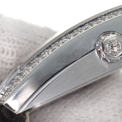 HARRY WINSTON Avenue C Mini Watches AVCQHM16 K18 White Gold/Leather x Satin Ladies