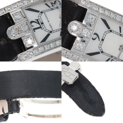 HARRY WINSTON Avenue C Mini Watches AVCQHM16 K18 White Gold/Leather x Satin Ladies