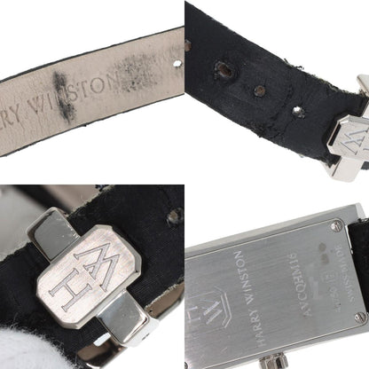 HARRY WINSTON Avenue C Mini Watches AVCQHM16 K18 White Gold/Leather x Satin Ladies