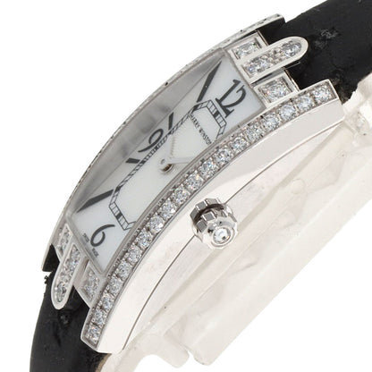 HARRY WINSTON Avenue C Mini Watches AVCQHM16 K18 White Gold/Leather x Satin Ladies