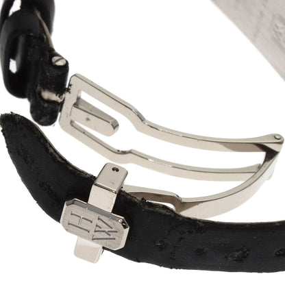 HARRY WINSTON Avenue C Mini Watches AVCQHM16 K18 White Gold/Leather x Satin Ladies