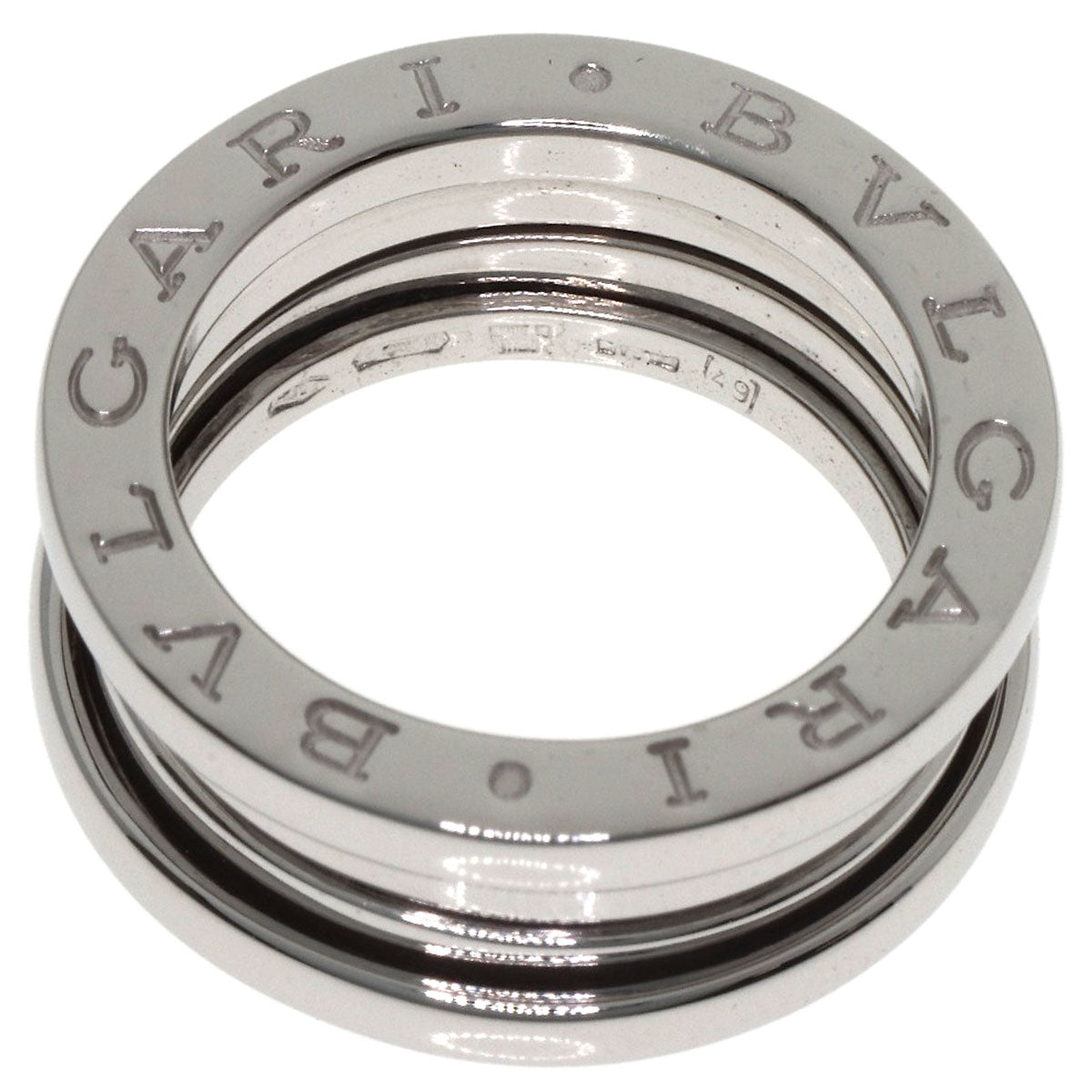 BVLGARI B.zero1 2 Band #49 Ring K18 White Gold Ladies [Used]