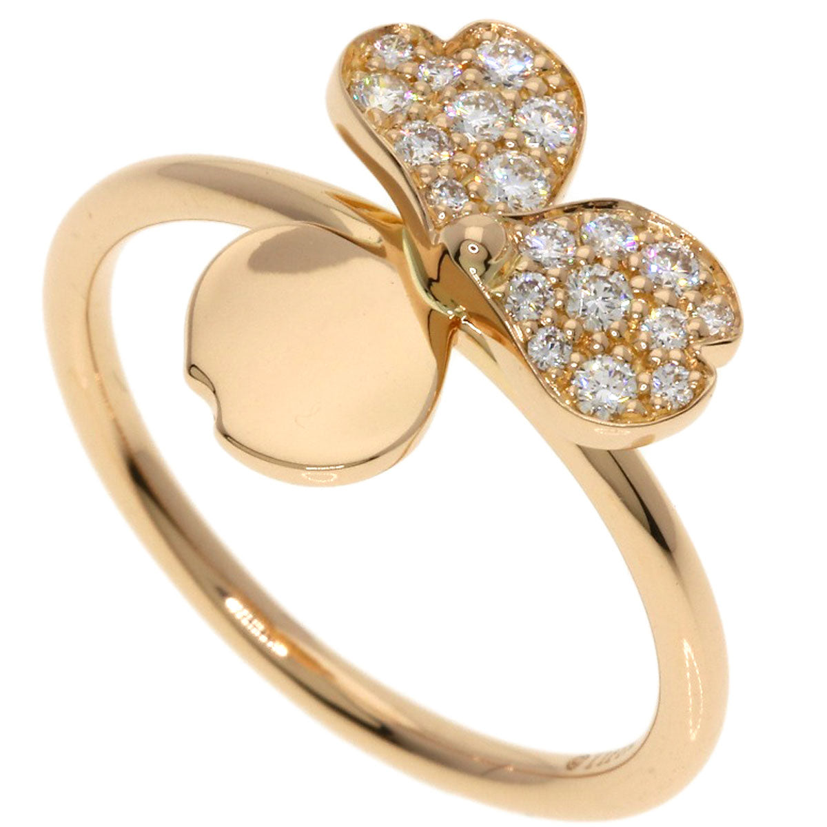 TIFFANY&Co. Paper flower diamond Ring K18 Pink Gold Ladies [Used]