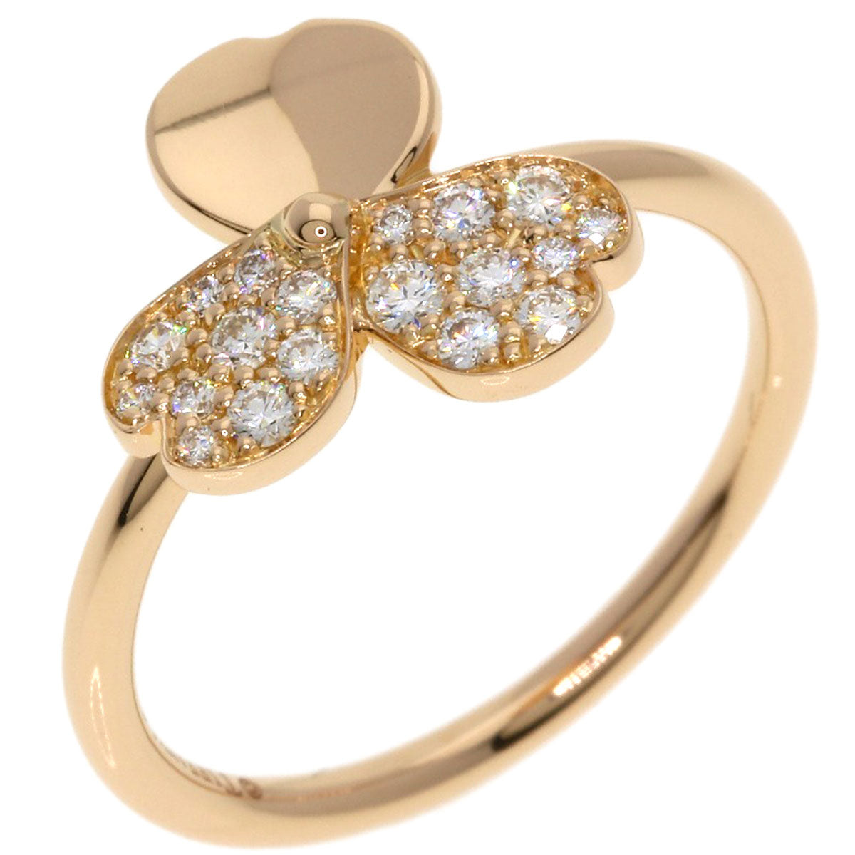 TIFFANY&Co. Paper flower diamond Ring K18 Pink Gold Ladies [Used]