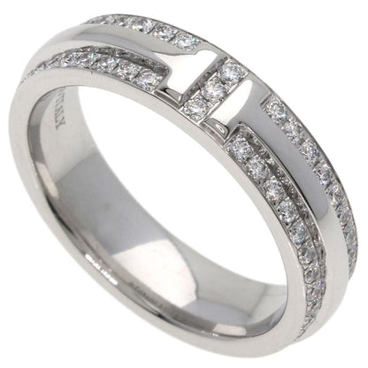 TIFFANY&Co. TTWO Narrow Pavé Diamond Ring K18 White Gold Ladies [Used]