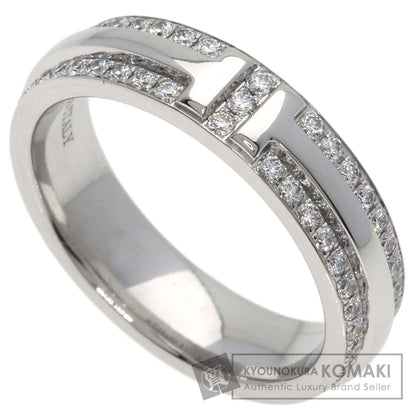 TIFFANY&Co. TTWO Narrow Pavé Diamond Ring K18 White Gold Ladies [Used]