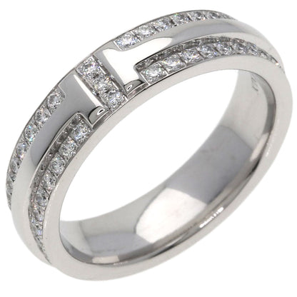 TIFFANY&Co. TTWO Narrow Pavé Diamond Ring K18 White Gold Ladies [Used]