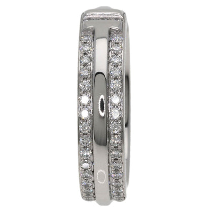 TIFFANY&Co. TTWO Narrow Pavé Diamond Ring K18 White Gold Ladies [Used]