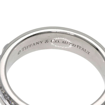 TIFFANY&Co. TTWO Narrow Pavé Diamond Ring K18 White Gold Ladies [Used]
