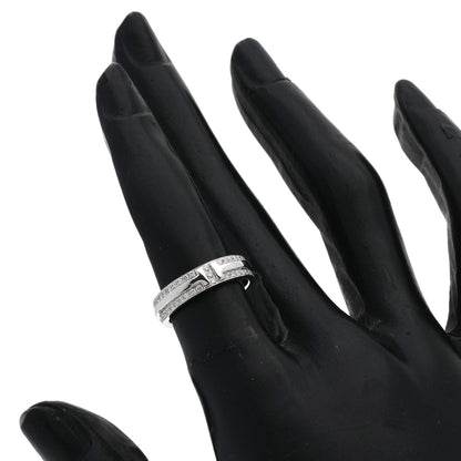 TIFFANY&Co. TTWO Narrow Pavé Diamond Ring K18 White Gold Ladies [Used]