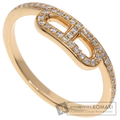 HERMES Link d'Hermès Diamond #55 Ring K18 Pink Gold Ladies [Used]