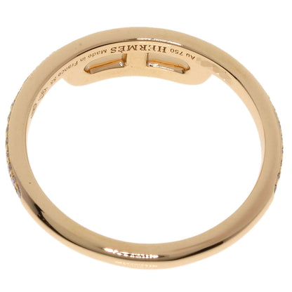 HERMES Link d'Hermès Diamond #55 Ring K18 Pink Gold Ladies [Used]