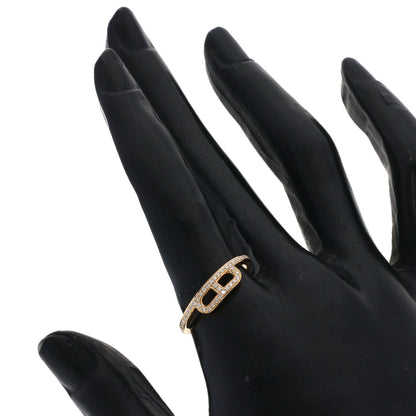 HERMES Link d'Hermès Diamond #55 Ring K18 Pink Gold Ladies [Used]