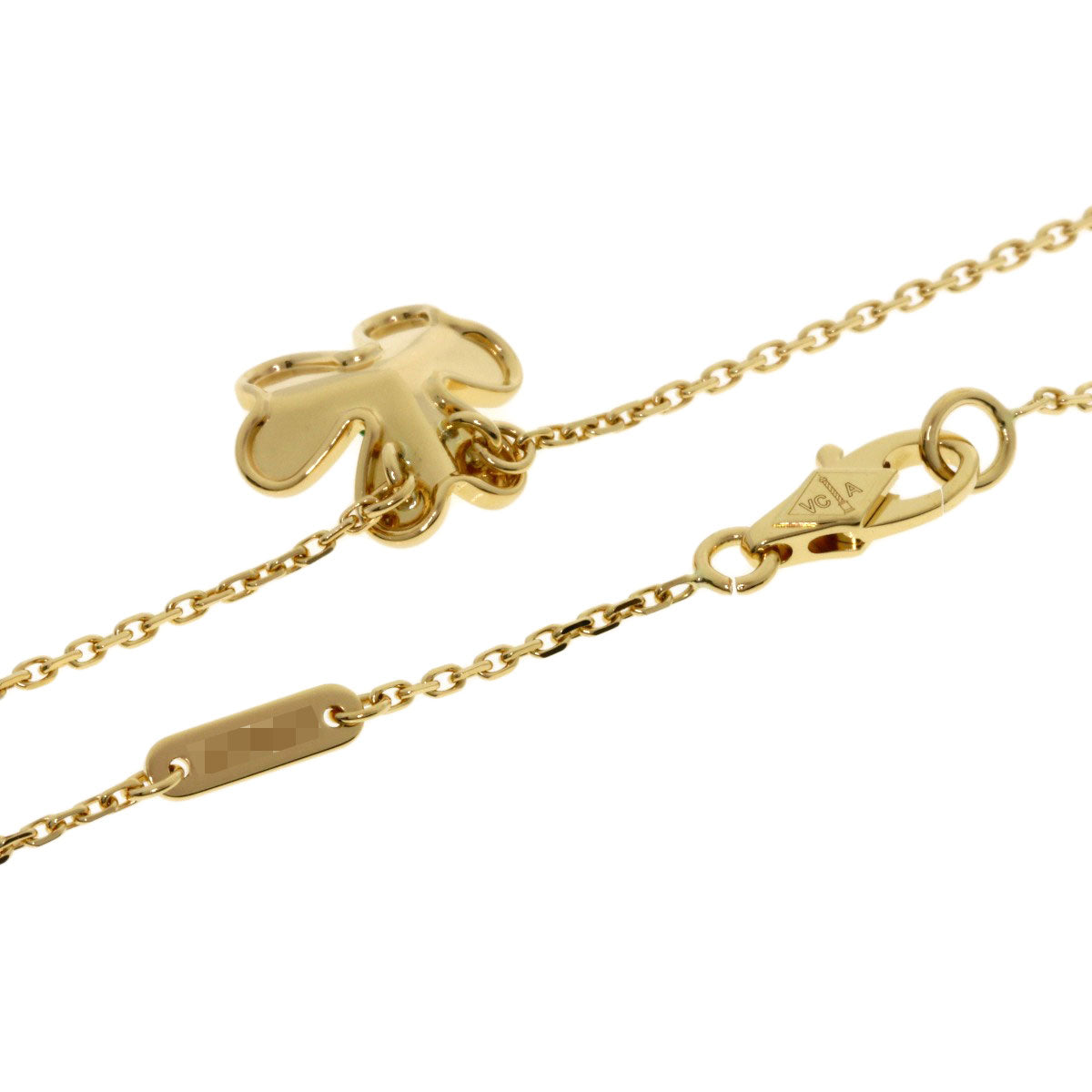 Van Cleef & Arpels Frivole Emerald Mini Model Necklace K18 Yellow Gold Ladies [Used]