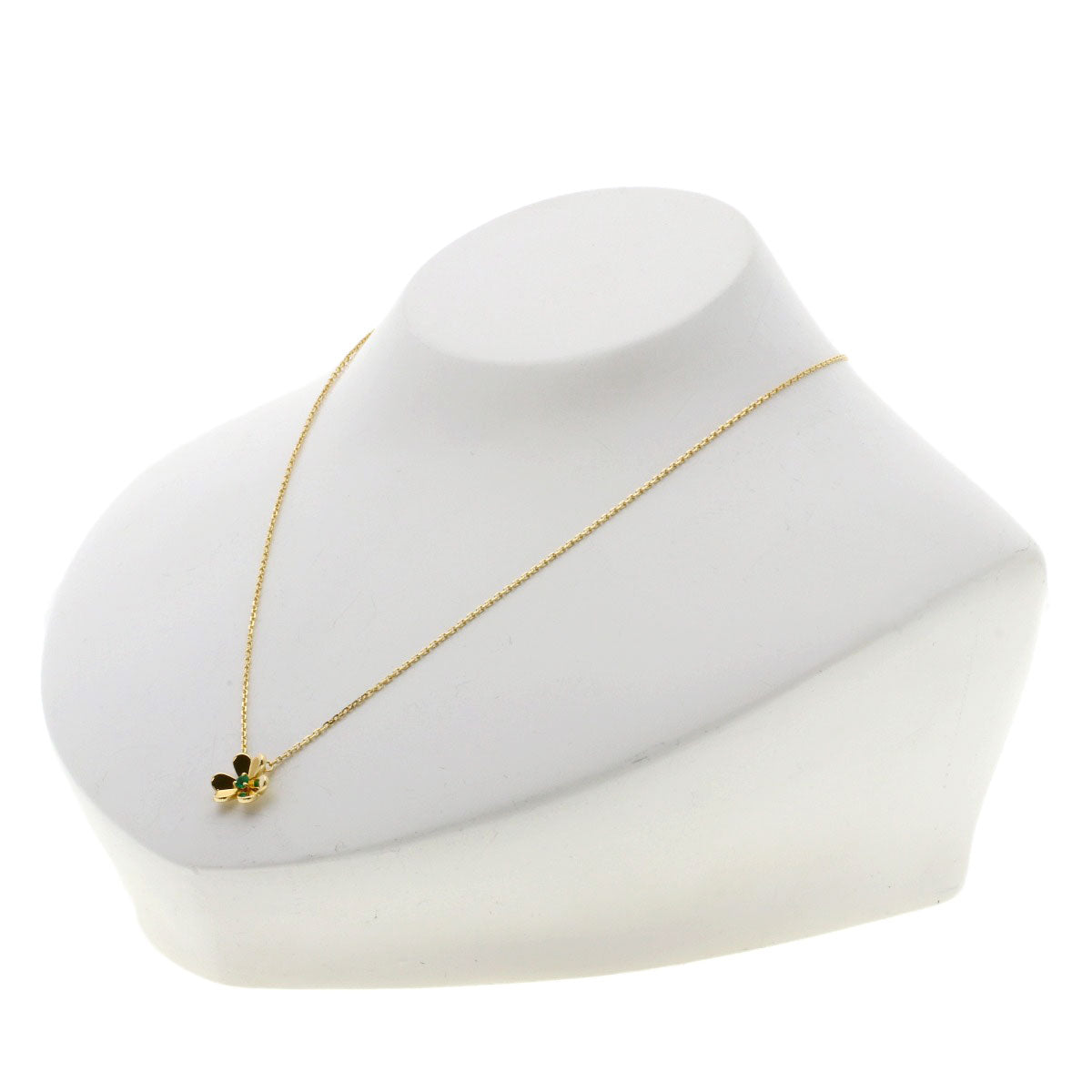 Van Cleef & Arpels Frivole Emerald Mini Model Necklace K18 Yellow Gold Ladies [Used]