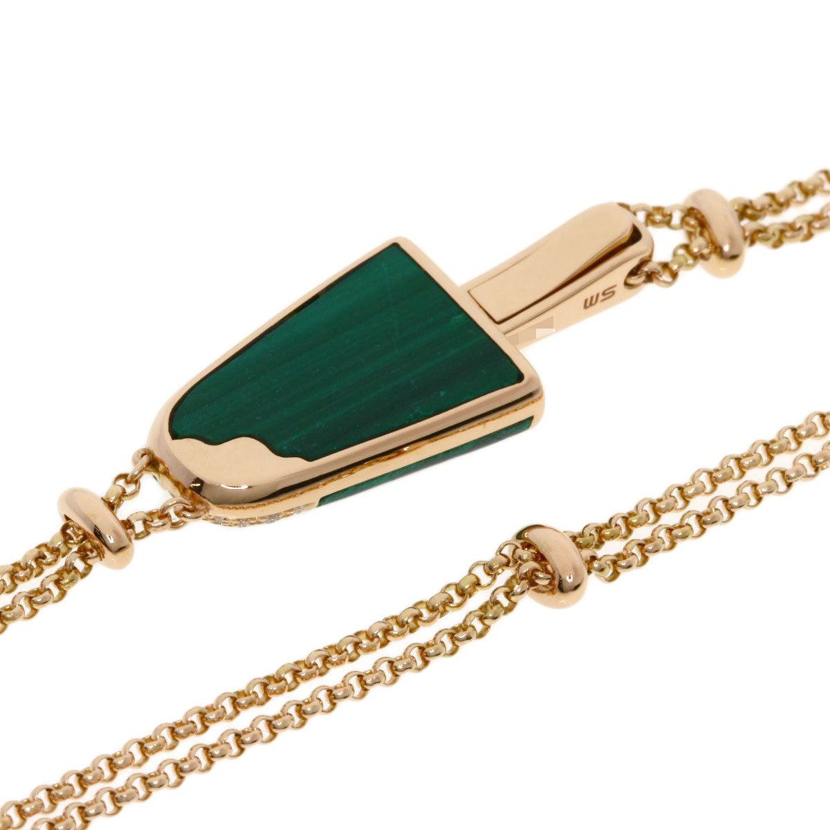 BVLGARI Gelati Malachite Diamond SM Bracelet K18 Pink Gold Ladies [Used]