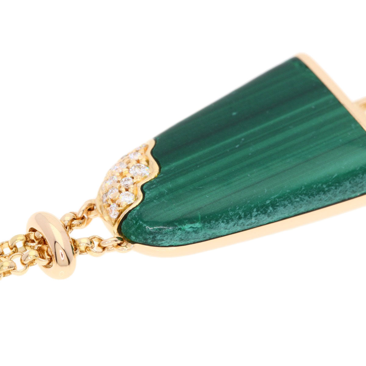 BVLGARI Gelati Malachite Diamond SM Bracelet K18 Pink Gold Ladies [Used]