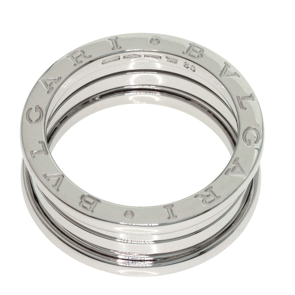 BVLGARI B.zero1 3 bands #60 Ring K18 White Gold Ladies [Used]