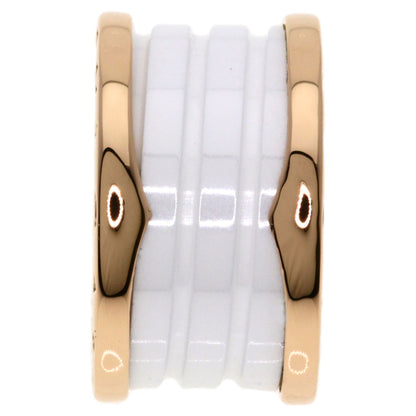 BVLGARI B.zero1 4-Band White Ceramic #49 Ring K18 Pink Gold Ladies [Used]