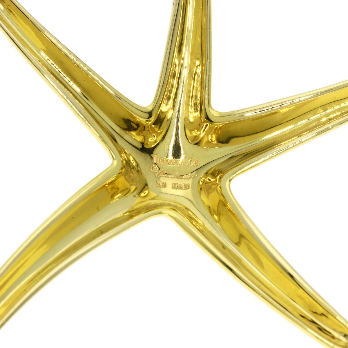 TIFFANY&Co. Star fish Necklace K18 Yellow Gold Ladies [Used]