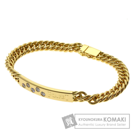 PIAGET Logo diamond Bracelet K18 Yellow Gold Ladies [Used]