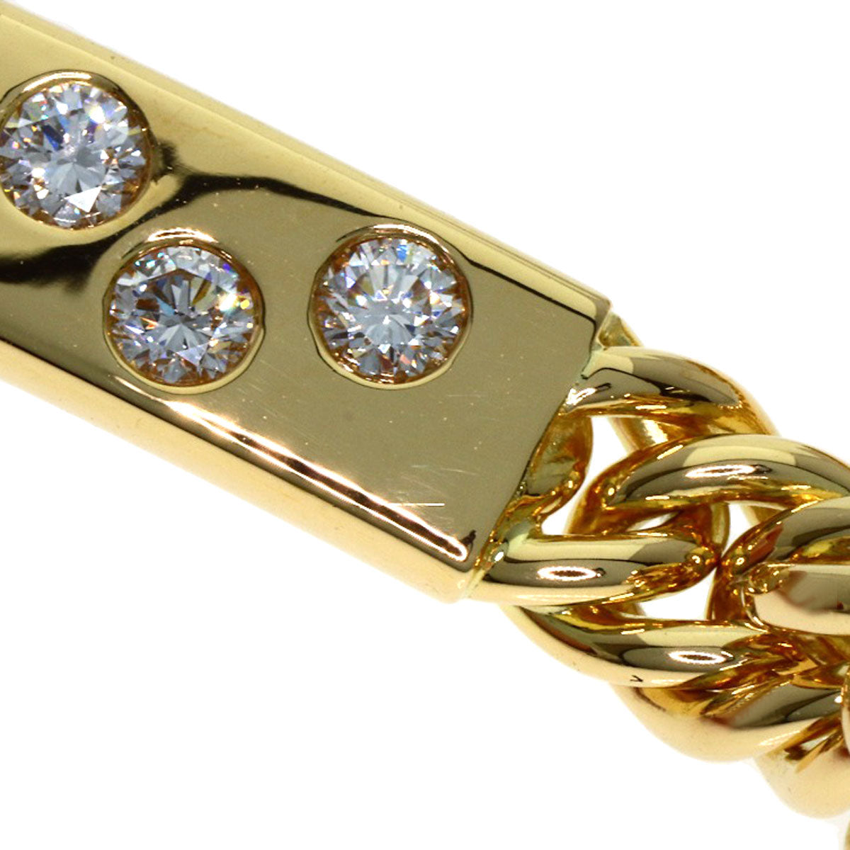 PIAGET Logo diamond Bracelet K18 Yellow Gold Ladies [Used]