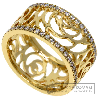 CHANEL Camellia Diamond #46 Ring K18 Yellow Gold Ladies [Used]