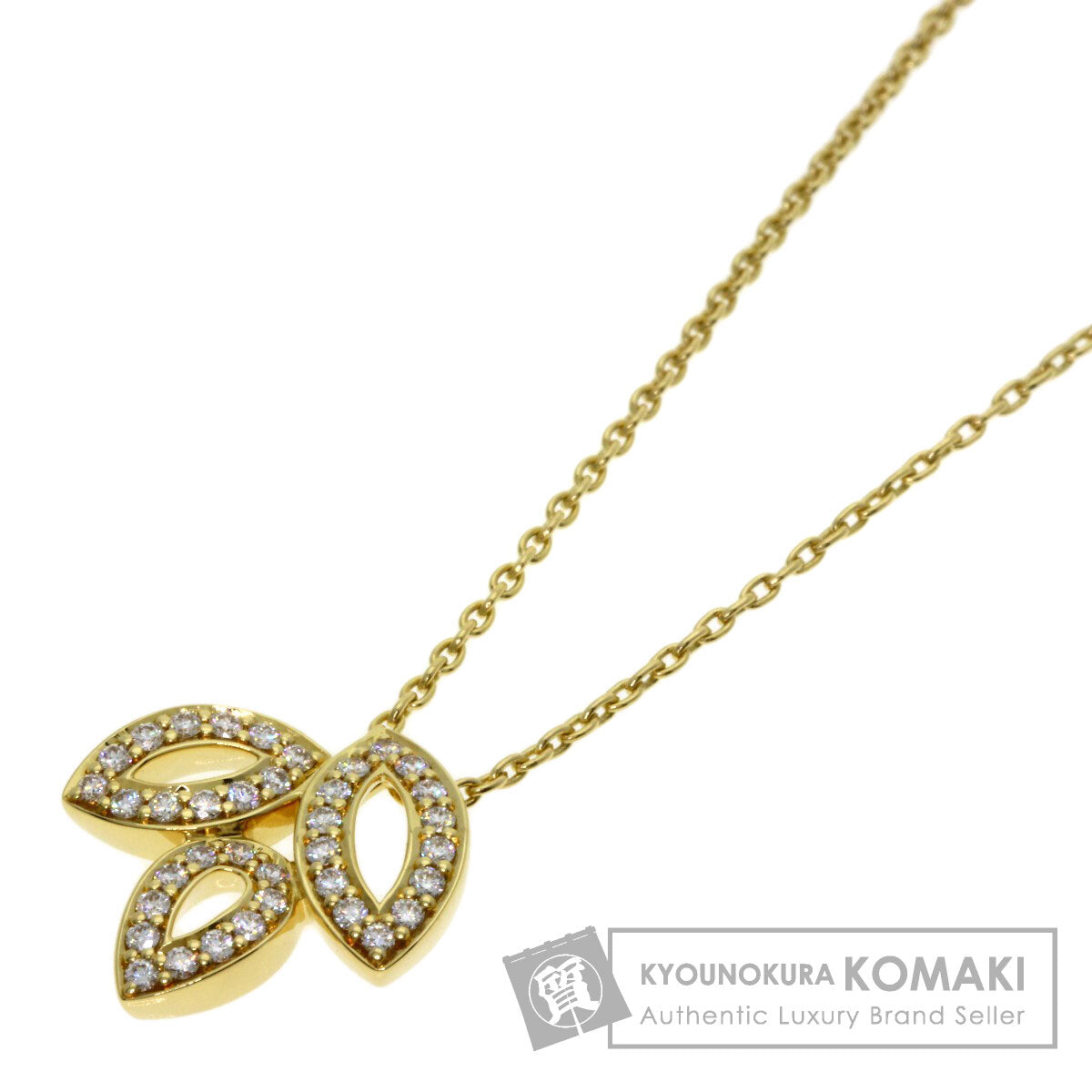 HARRY WINSTON Lily Cluster Mini Diamond Necklace K18 Yellow Gold Ladies [Used]